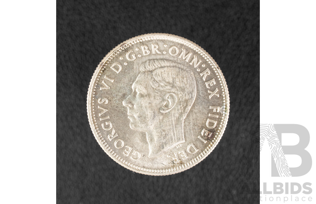 Australian 1951 UNC Silver Florin Federation .500