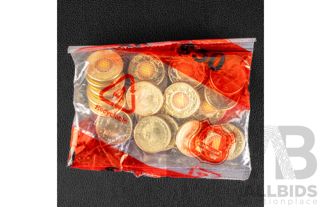 Twenty Five Australian 2022 UNC Two Dollar Coins, Honey Bee