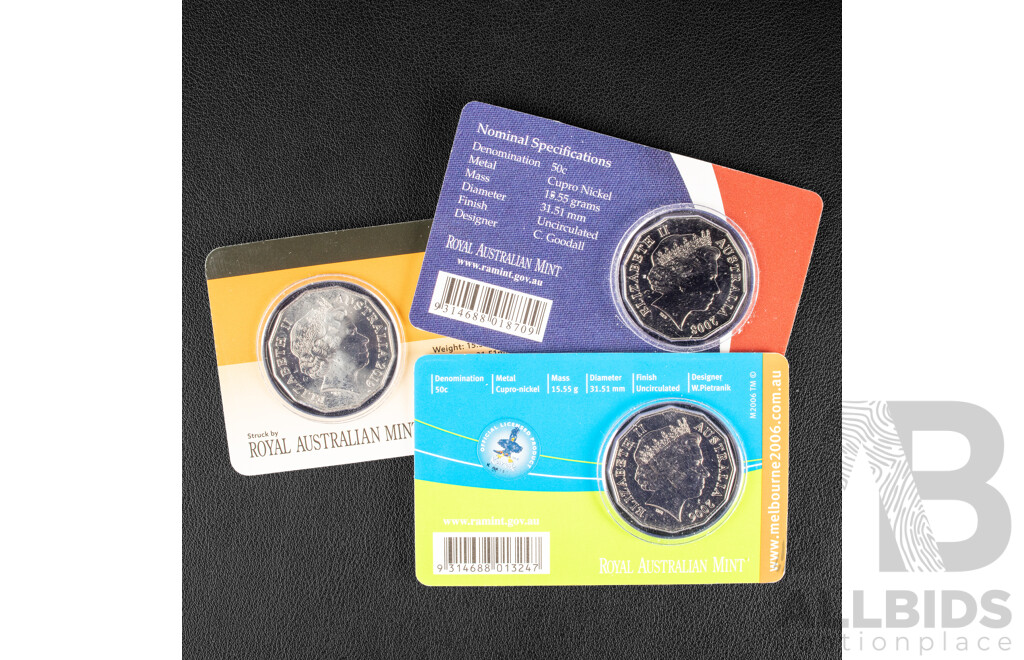 Milatary Service 2006, 2008, 2019 Commemorative Fifty Cent Coins