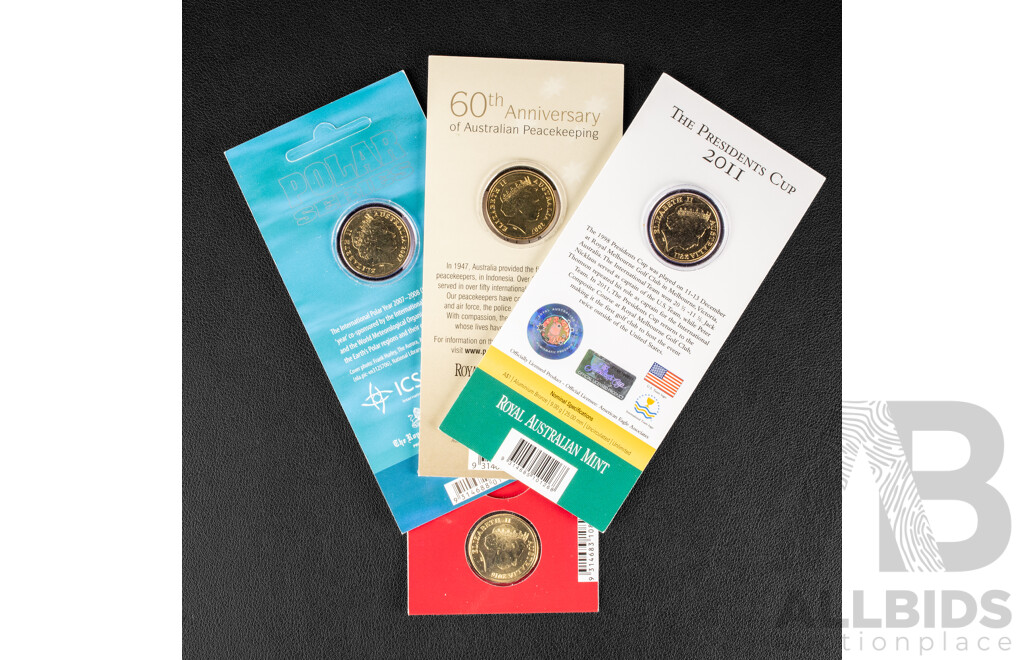 Australian 2007, 2011, 2016 Commemoratve One Dollar Coiins