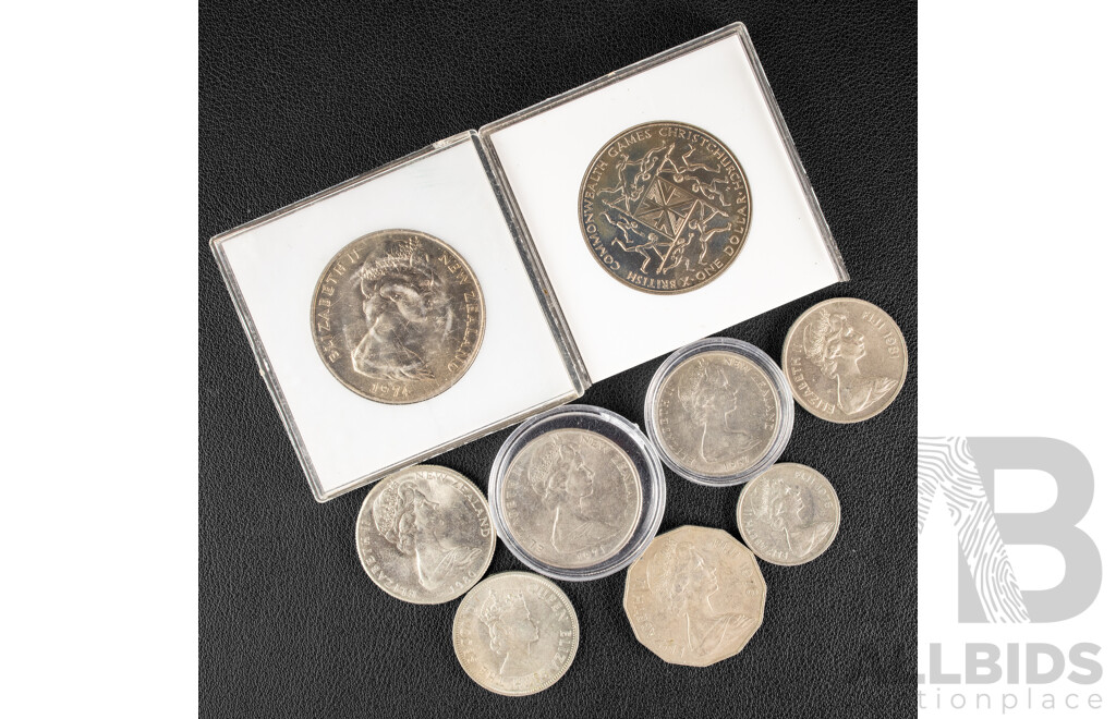 Nine New Zealand Coins