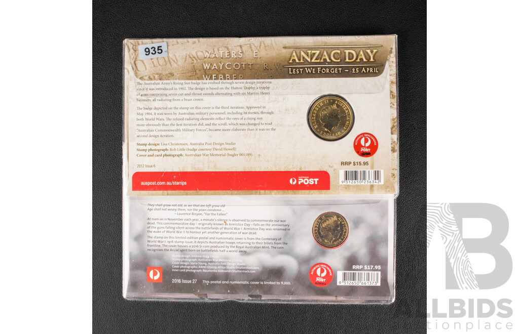 Two Australian ANZAC PNCs, 2012 and 2016