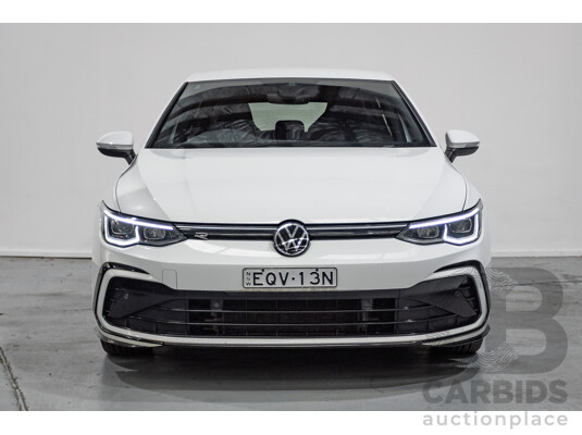 11/2021 Volkswagen Golf 110TSI R-Line MK8 MY22 5d Hatchback Pure White Turbo 1.4L