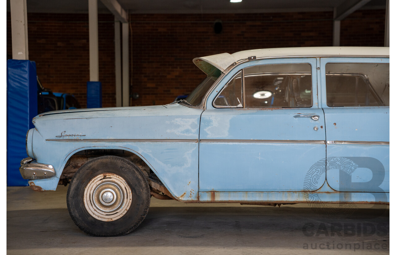 Circa 1963 Holden EJ Special 4d Sedan Riverina Blue / Atherton Ivory 138ci 2.2L