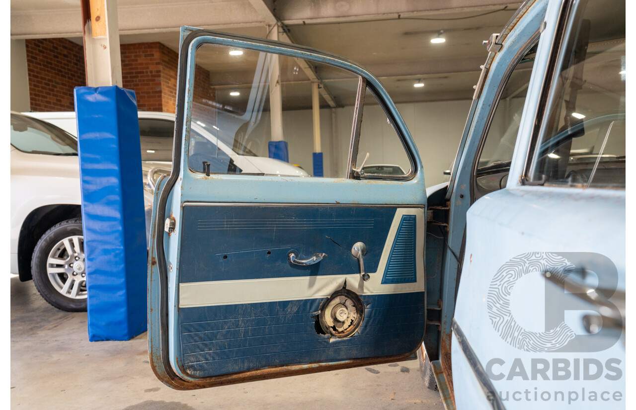 Circa 1963 Holden EJ Special 4d Sedan Riverina Blue / Atherton Ivory 138ci 2.2L