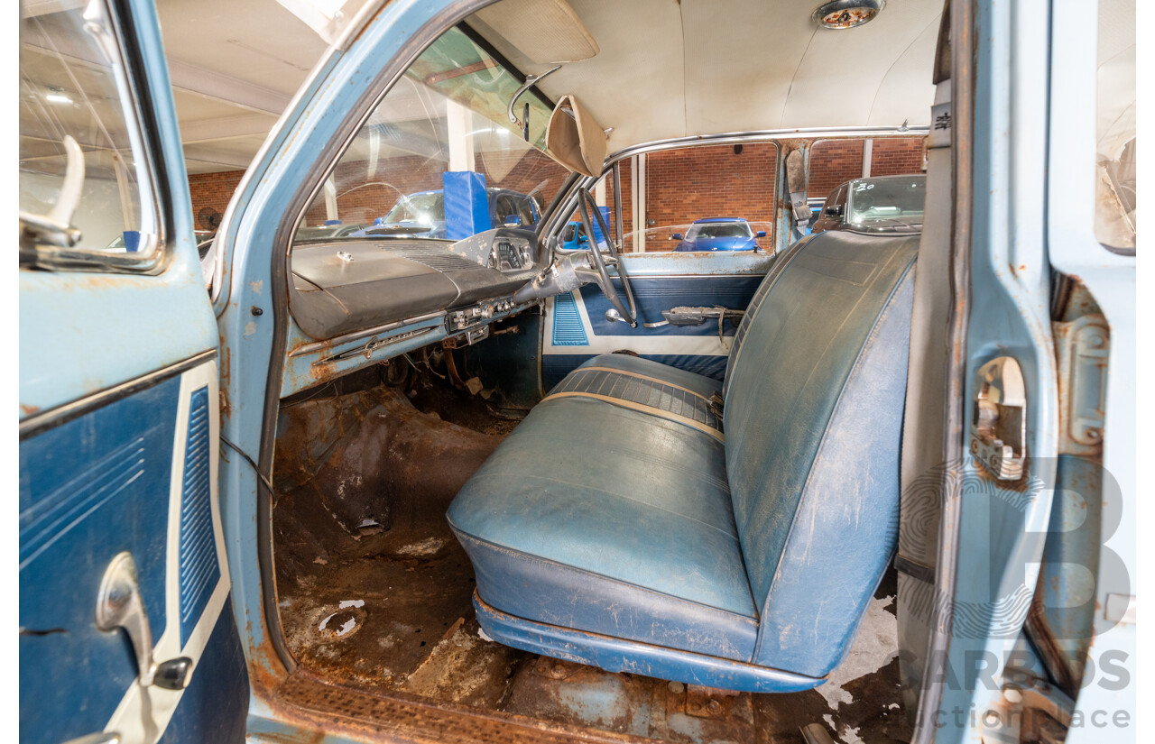 Circa 1963 Holden EJ Special 4d Sedan Riverina Blue / Atherton Ivory 138ci 2.2L