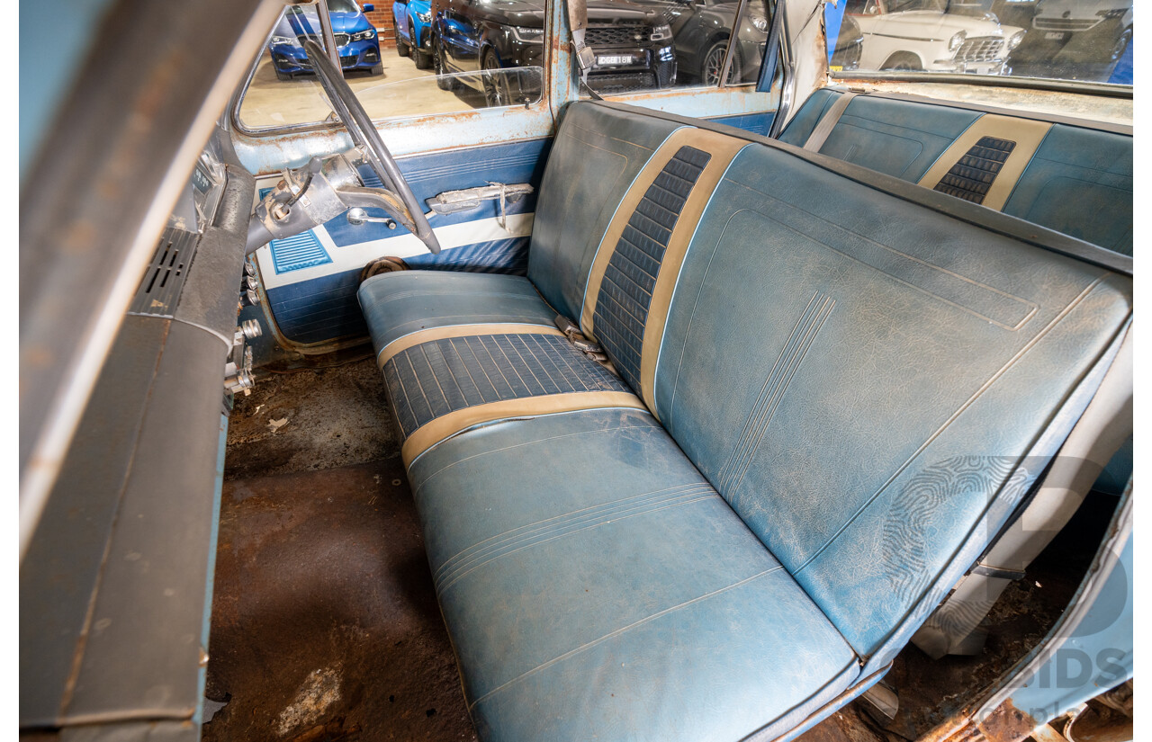 Circa 1963 Holden EJ Special 4d Sedan Riverina Blue / Atherton Ivory 138ci 2.2L