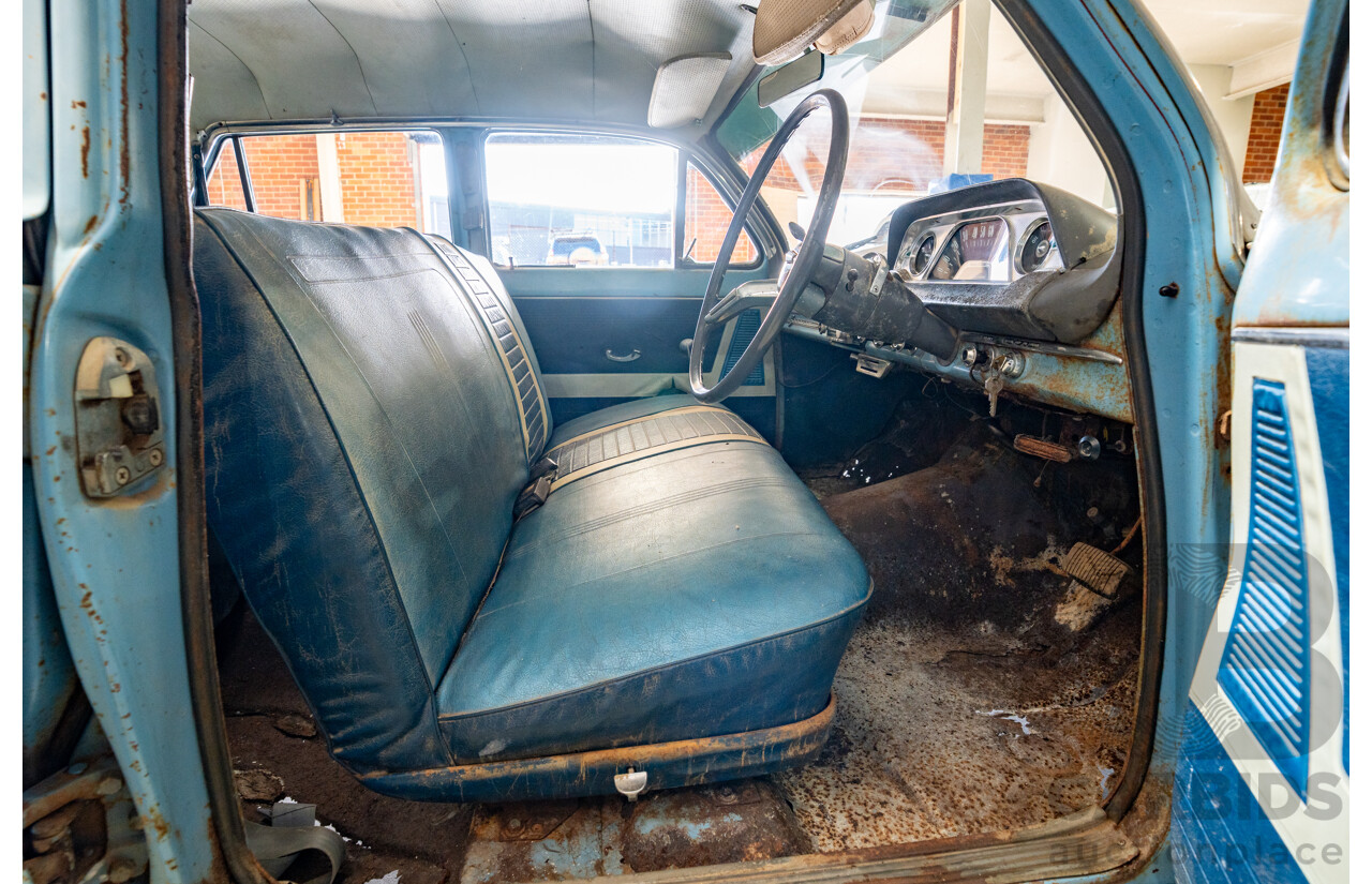 Circa 1963 Holden EJ Special 4d Sedan Riverina Blue / Atherton Ivory 138ci 2.2L
