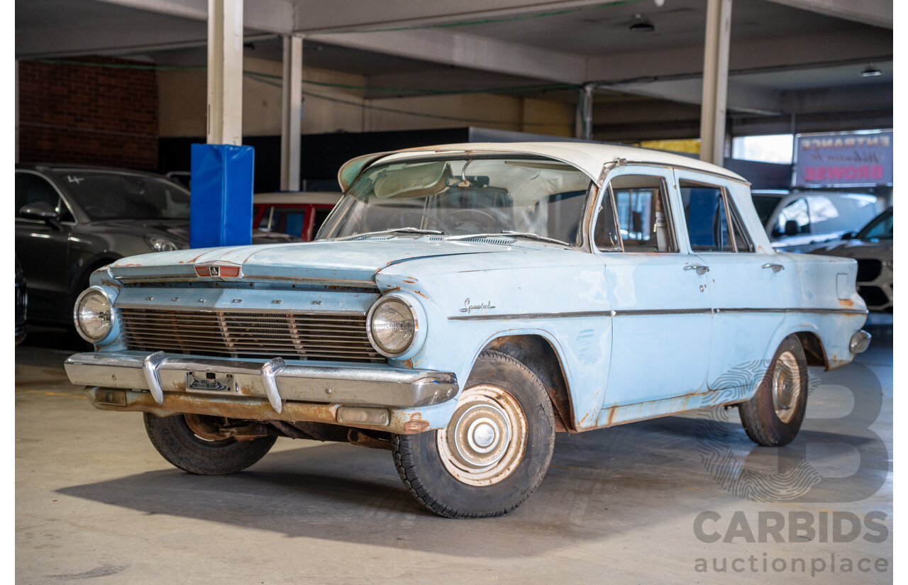 Circa 1963 Holden EJ Special 4d Sedan Riverina Blue / Atherton Ivory 138ci 2.2L