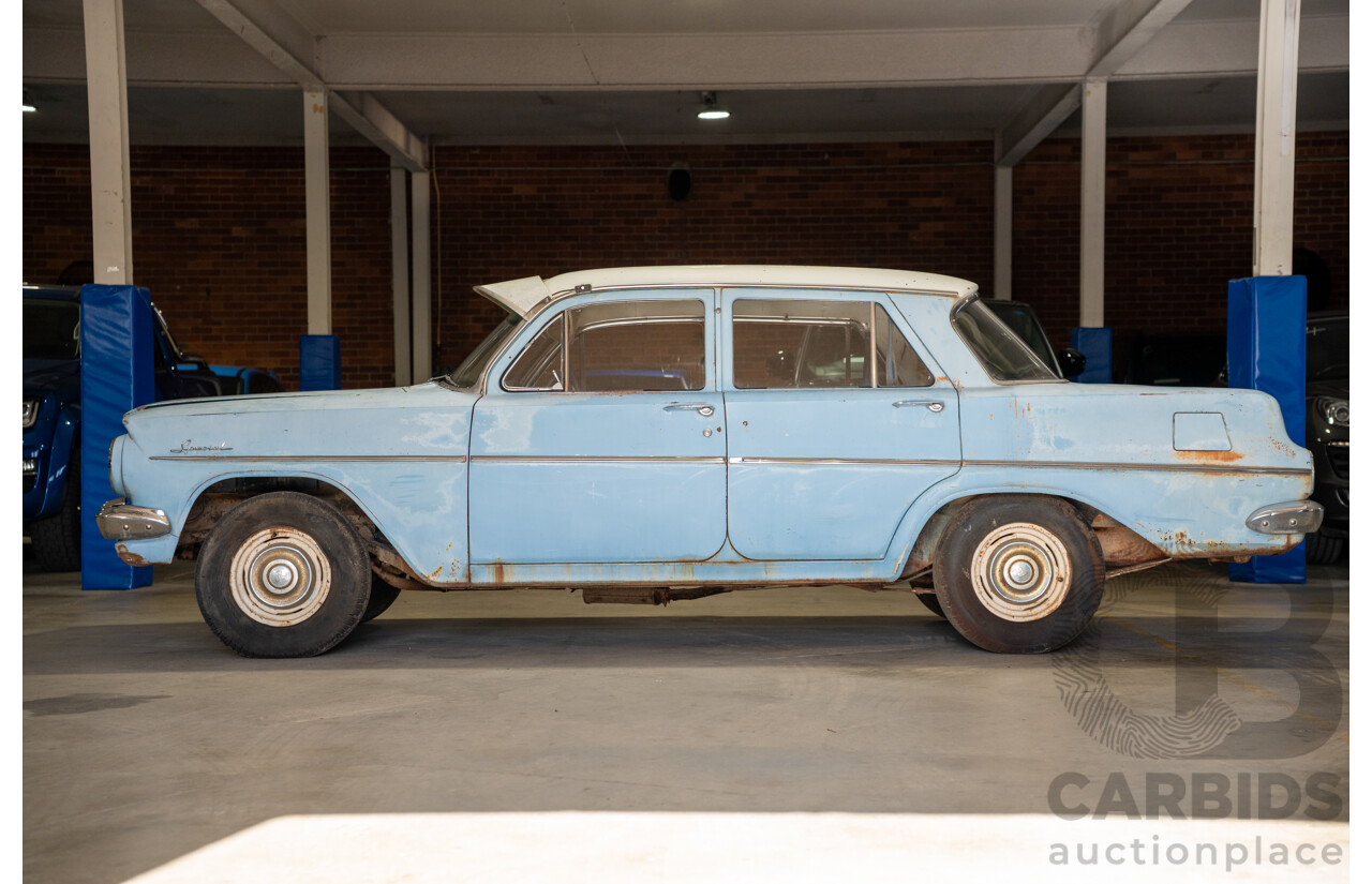 Circa 1963 Holden EJ Special 4d Sedan Riverina Blue / Atherton Ivory 138ci 2.2L