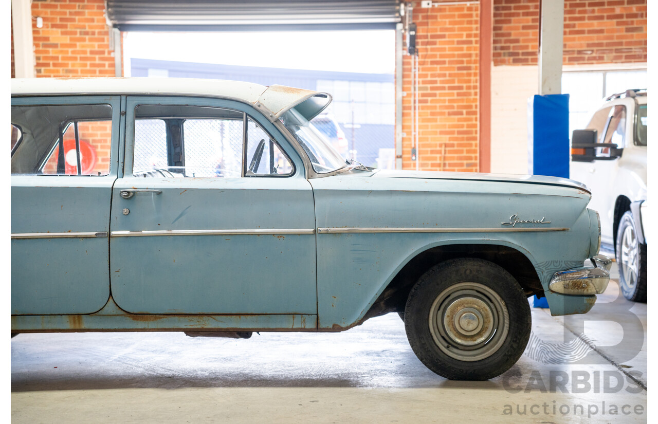 Circa 1963 Holden EJ Special 4d Sedan Riverina Blue / Atherton Ivory 138ci 2.2L