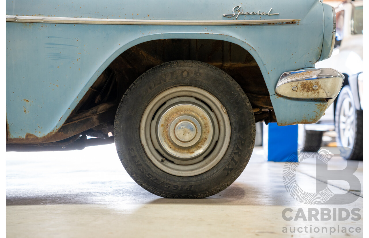 Circa 1963 Holden EJ Special 4d Sedan Riverina Blue / Atherton Ivory 138ci 2.2L