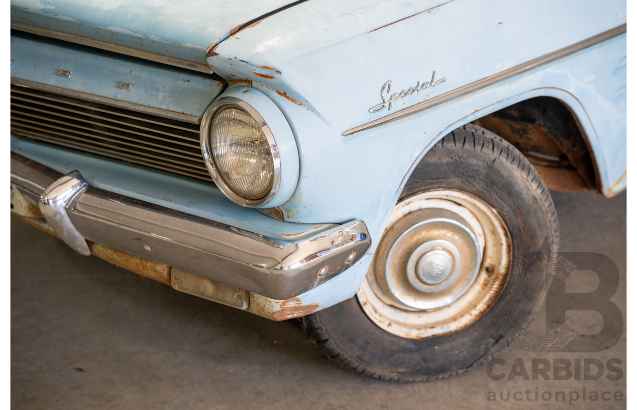 Circa 1963 Holden EJ Special 4d Sedan Riverina Blue / Atherton Ivory 138ci 2.2L