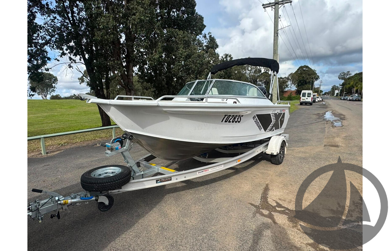 NO RESERVE - 2025 Quintrex 481 Cruiseabout, 75hp Mercury 4 stroke, 25 hours