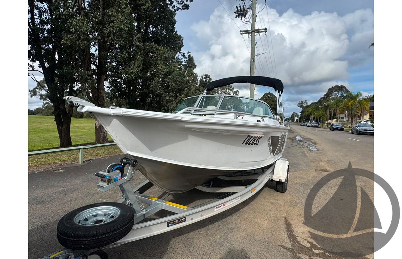 NO RESERVE - 2025 Quintrex 481 Cruiseabout, 75hp Mercury 4 stroke, 25 hours
