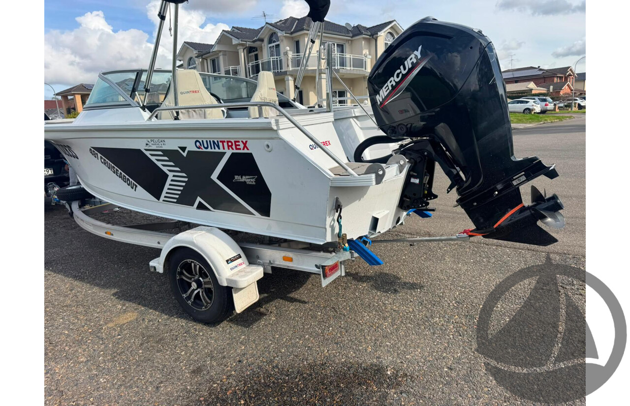 NO RESERVE - 2025 Quintrex 481 Cruiseabout, 75hp Mercury 4 stroke, 25 hours