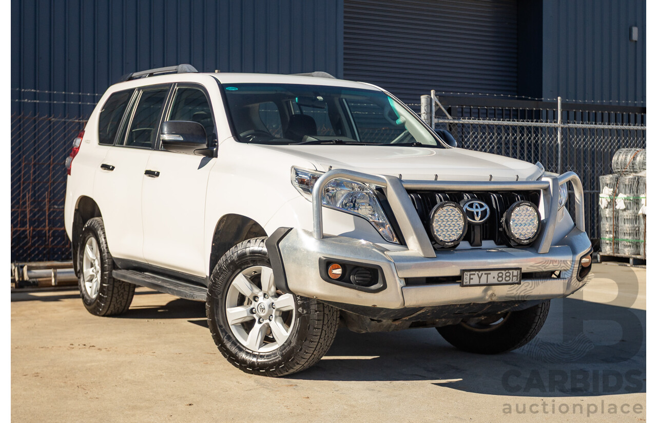 4/2016 Toyota Landcruiser Prado GX (4x4) GDJ150R MY16 4d Wagon Glacier White Turbo Diesel 2.8L