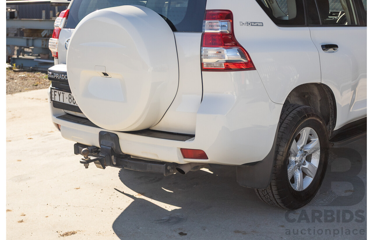 4/2016 Toyota Landcruiser Prado GX (4x4) GDJ150R MY16 4d Wagon Glacier White Turbo Diesel 2.8L