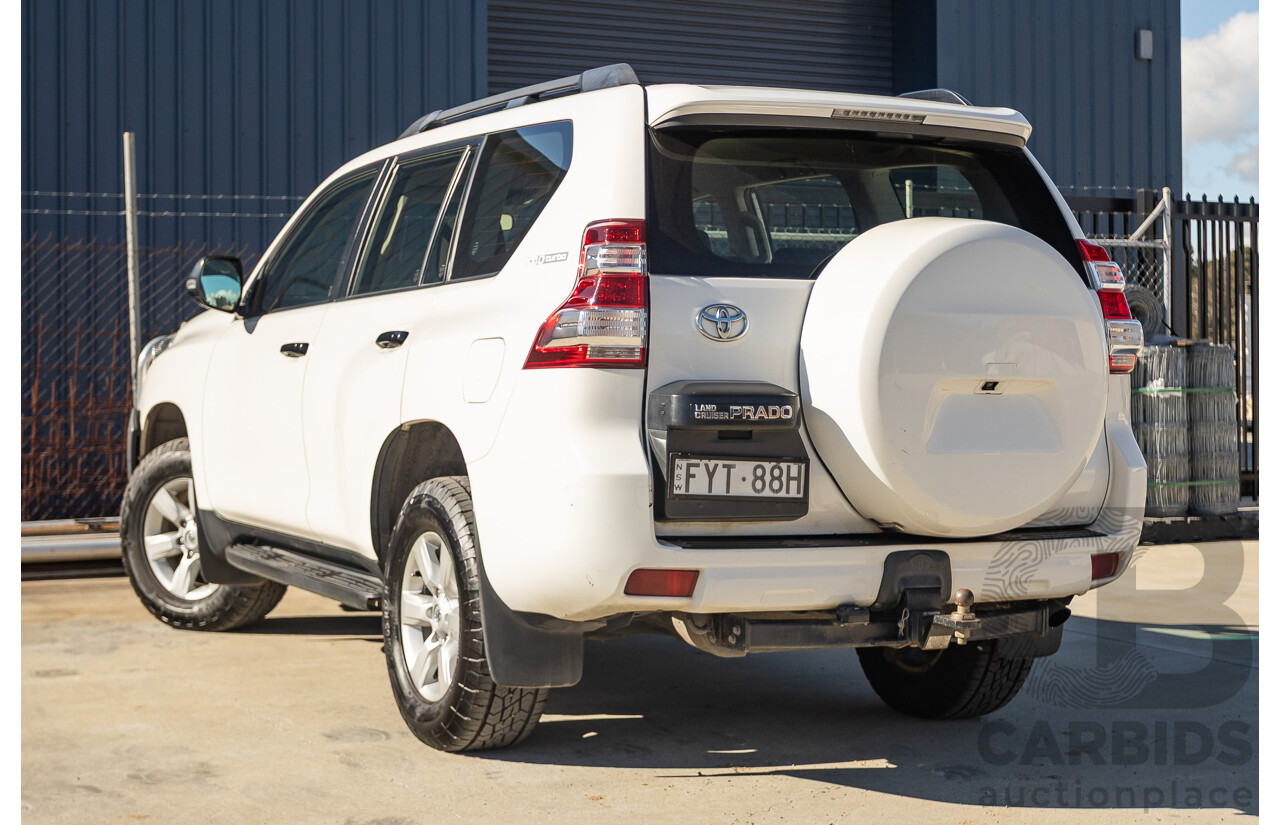 4/2016 Toyota Landcruiser Prado GX (4x4) GDJ150R MY16 4d Wagon Glacier White Turbo Diesel 2.8L
