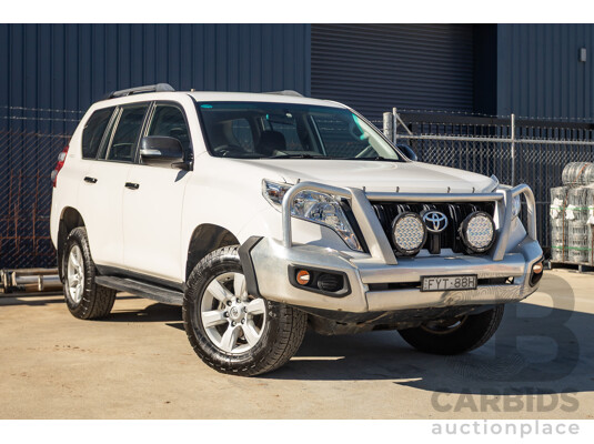 4/2016 Toyota Landcruiser Prado GX (4x4) GDJ150R MY16 4d Wagon Glacier White Turbo Diesel 2.8L