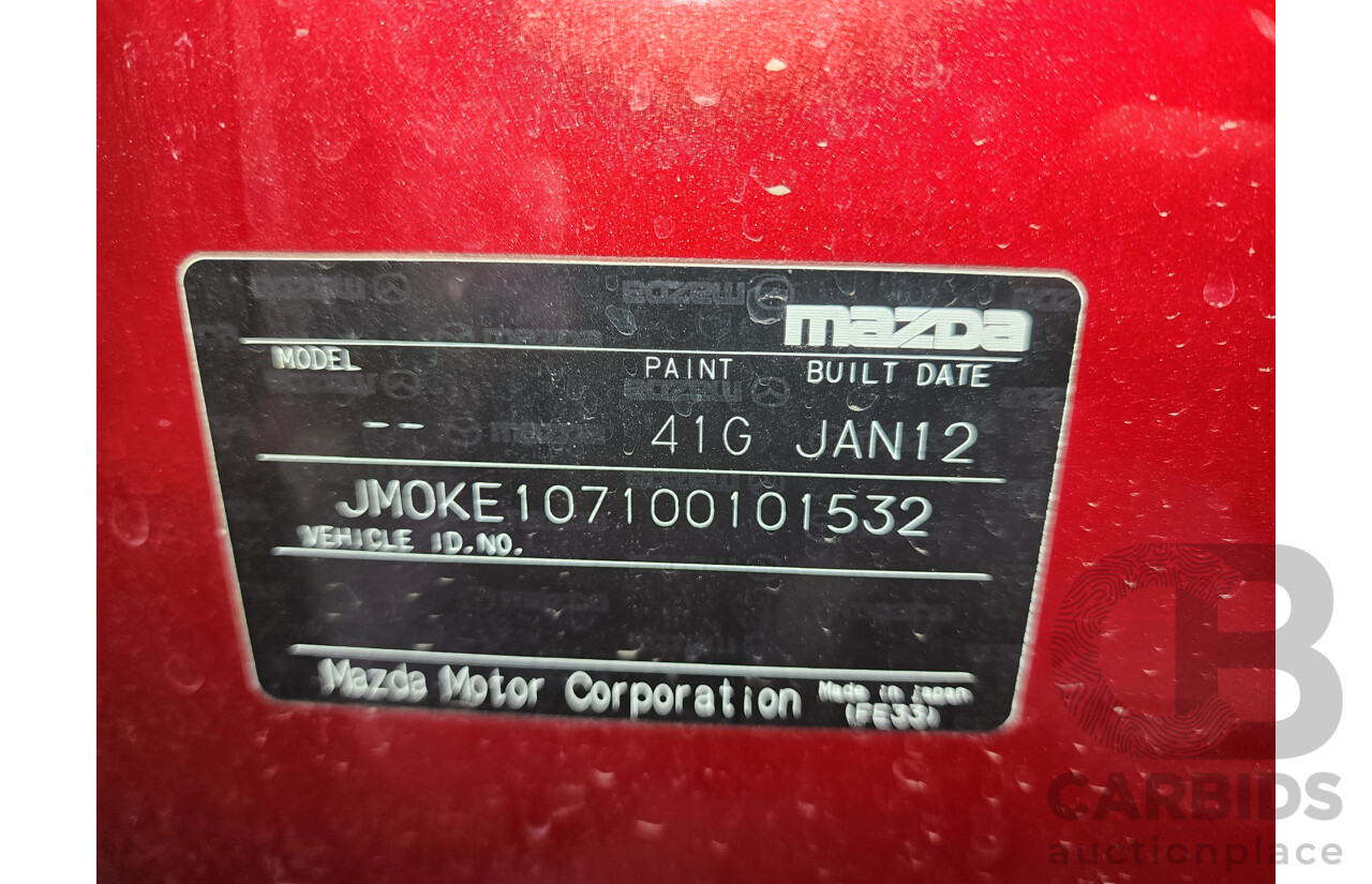 02/2012 Mazda Cx-5 Grand Tourer (4x4)  4d Wagon Maroon 2.0L