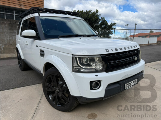 01/2016 Land Rover Discovery 3.0 SDV6 HSE 4x4 MY16 4D Wagon White Turbo Diesel 3.0L