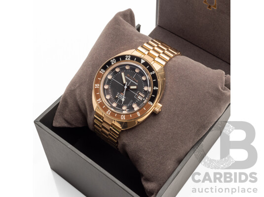 Bulova Oceanographer Rose Gold Tone Devil Diver GMT Watch - RRP $2,199
