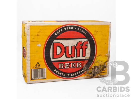 Original Case of 24 Duff Beer Cans in Original Packaging