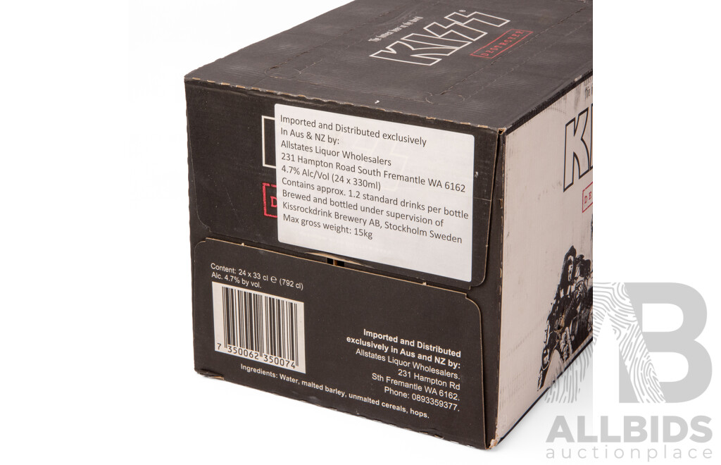 Original Case of Kiss Destroyer Beer in Original Packaging