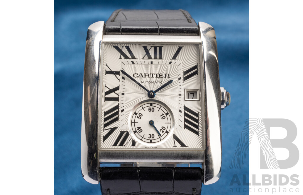 Cartier Tank MC 3589 Automatic Stainless Steel Watch, Ref. W5330003