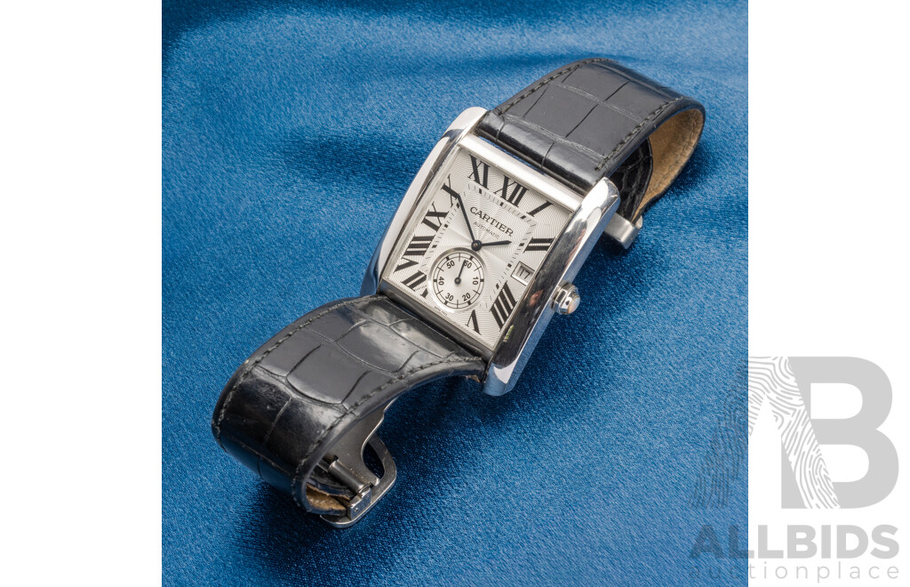 Cartier Tank MC 3589 Automatic Stainless Steel Watch, Ref. W5330003