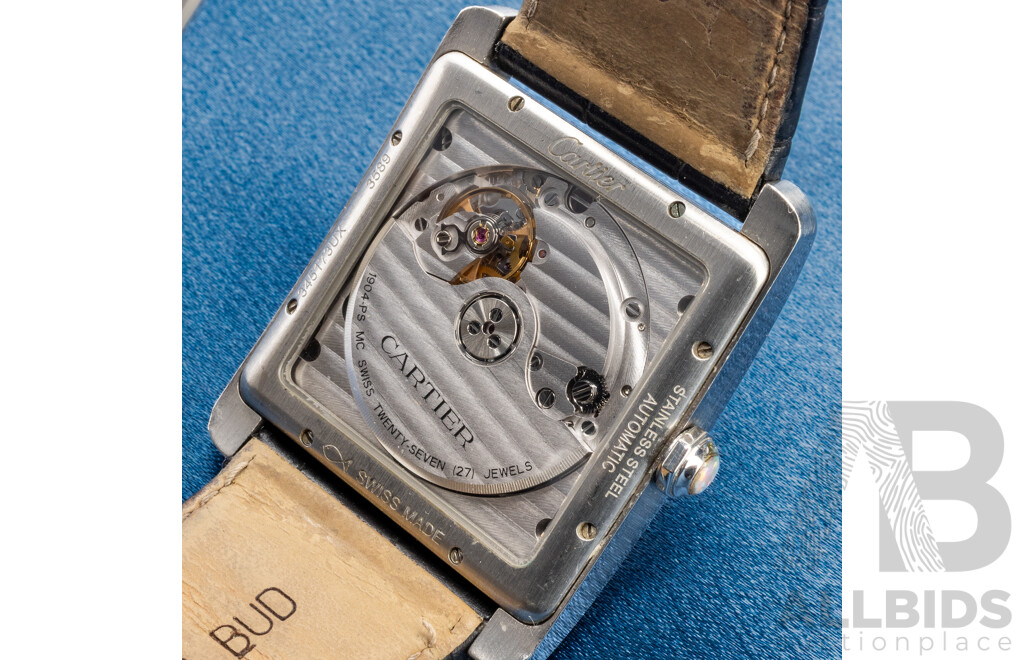 Cartier Tank MC 3589 Automatic Stainless Steel Watch, Ref. W5330003