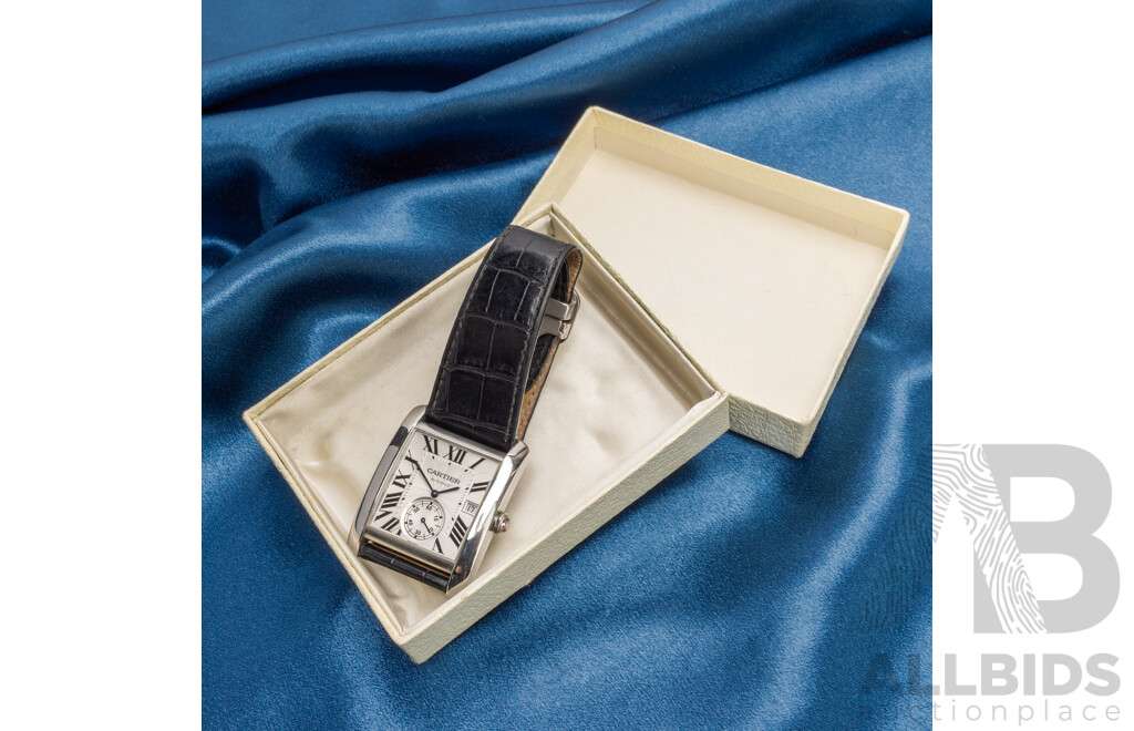 Cartier Tank MC 3589 Automatic Stainless Steel Watch, Ref. W5330003