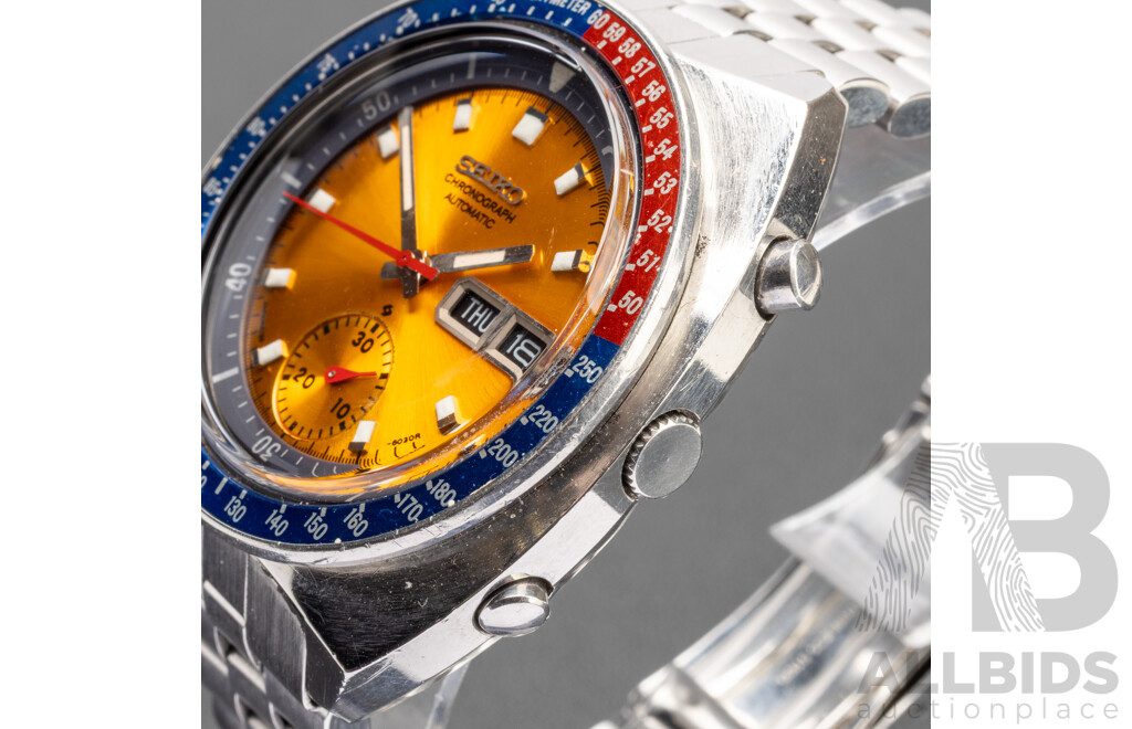 Vintage Seiko Pogue Apollo Lunar Watch 40mm, Automatic - 6139-6002