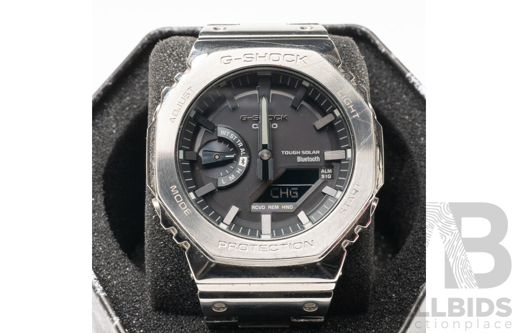 G-Shock Casio Oak - Steel Edition. 44.4mm, Solar Powered & Bluetooth. GM-B2100D-1ADR