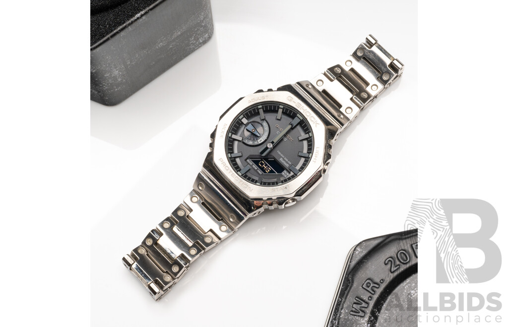 G-Shock Casio Oak - Steel Edition. 44.4mm, Solar Powered & Bluetooth. GM-B2100D-1ADR
