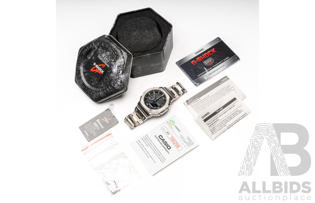 G-Shock Casio Oak - Steel Edition. 44.4mm, Solar Powered & Bluetooth. GM-B2100D-1ADR