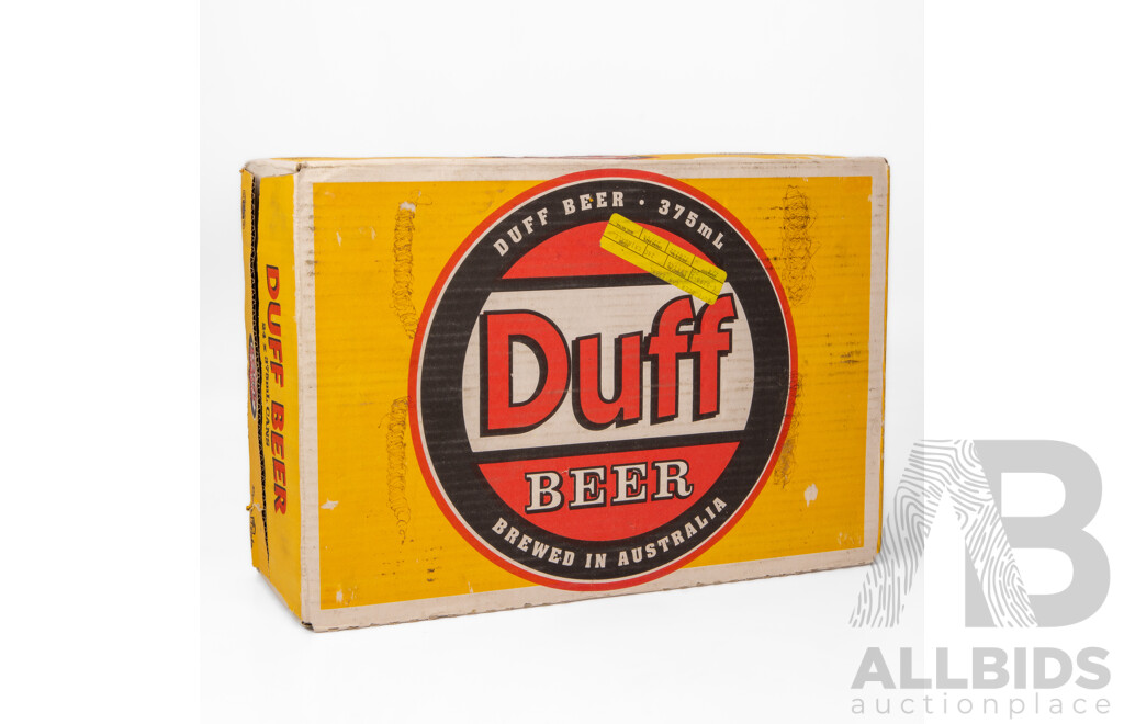 Original Case of 24 Duff Beer Cans in Original Packaging
