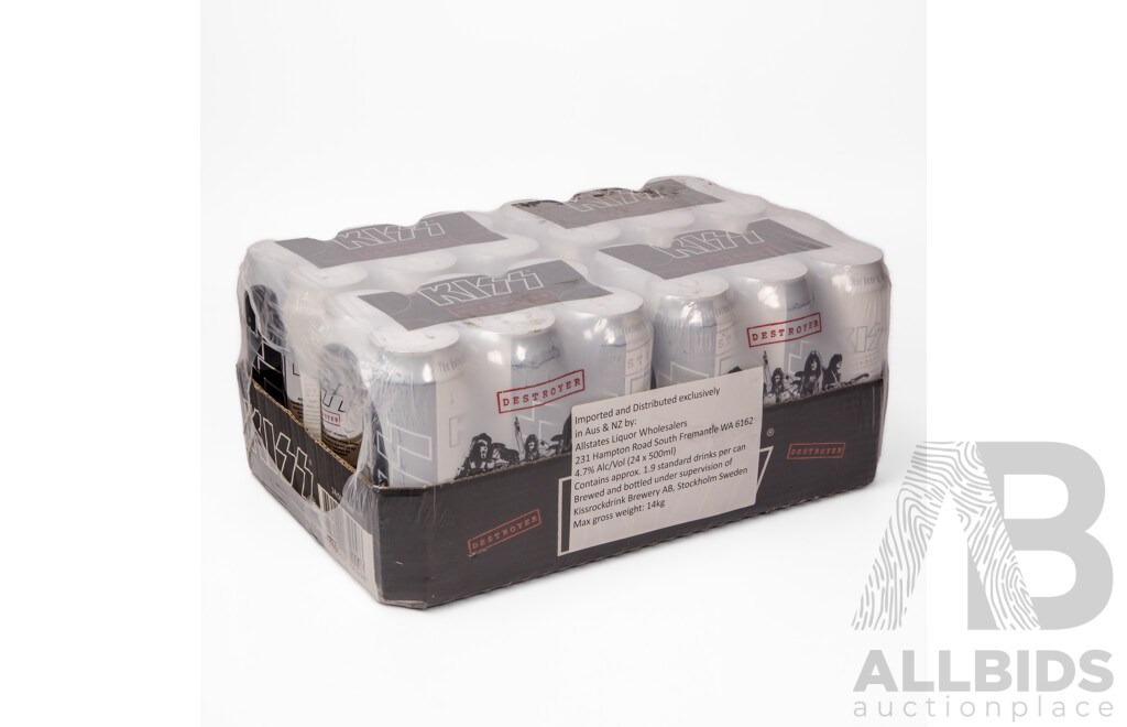 Original Case of Kiss Destroyer Beer in Original Packaging