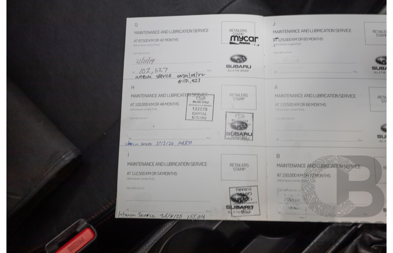 6/2012 Subaru WRX (AWD) MY12 4d Sedan Obsidian Black Pearl Turbo 2.5L