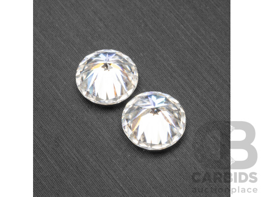 2cts of Round Brilliant Cut Moissanites
