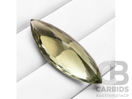 15.80ct Elongated Marquise Cut Natural Green Amethyst