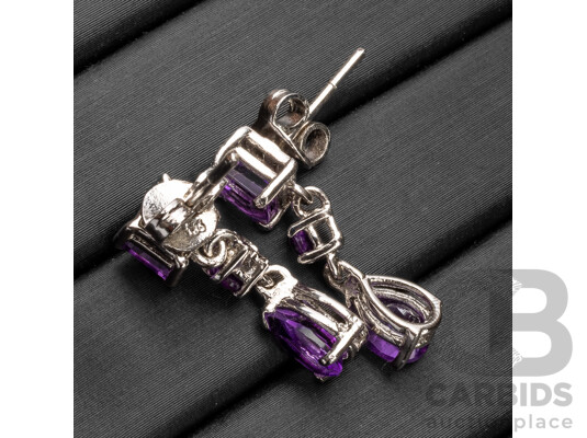 925 Sterling Silver Drop Stud Earrings - 3.25gms
