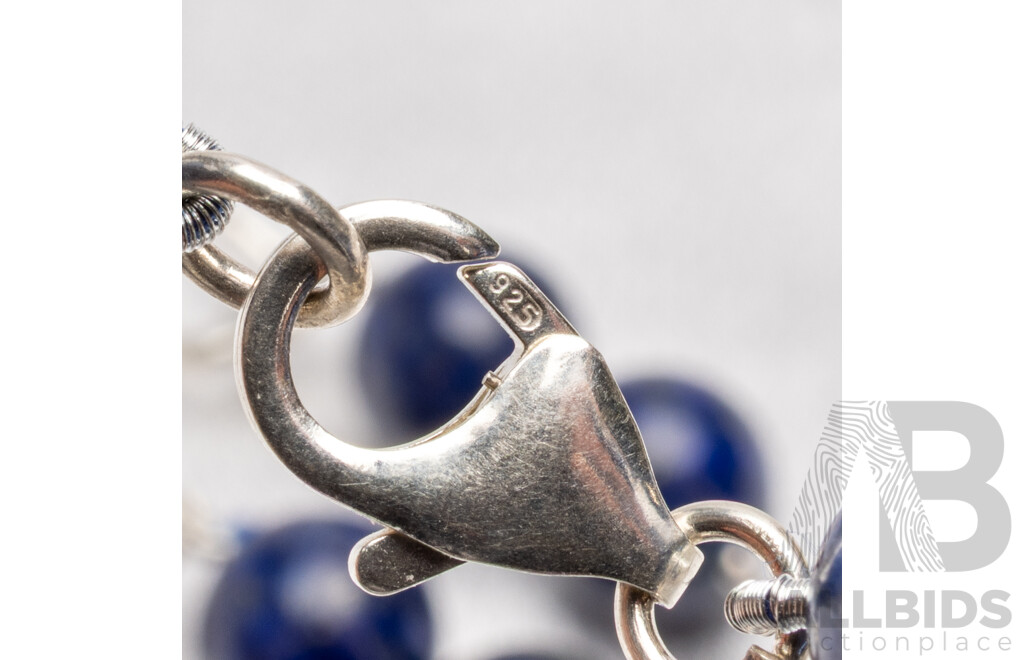 Lapis Lazuli Necklace, Bracelet & Earrings Set