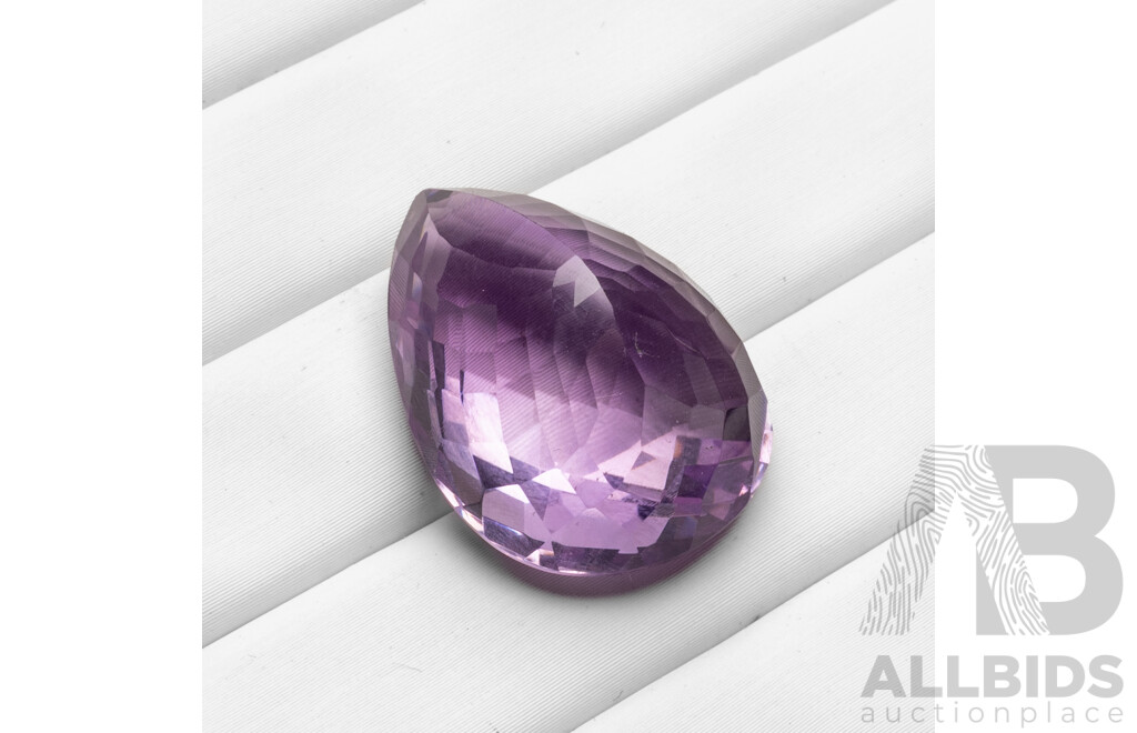 35.05ct Rose Pear Cut Natural Amethyst