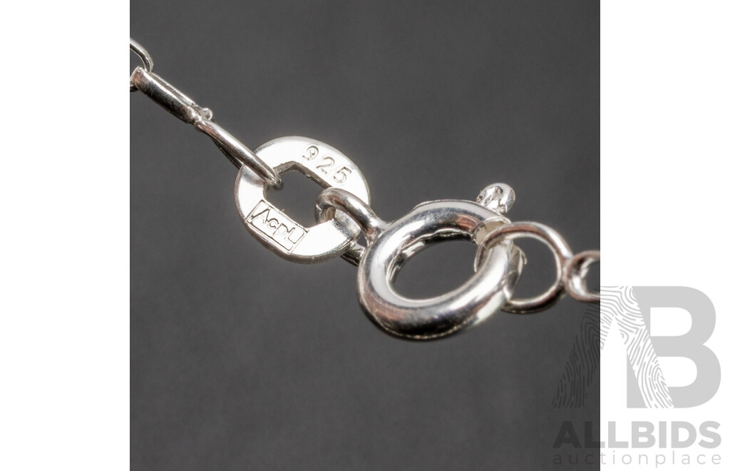 925 Sterling Silver & Citrine Necklace, Pendant & Earrings Set