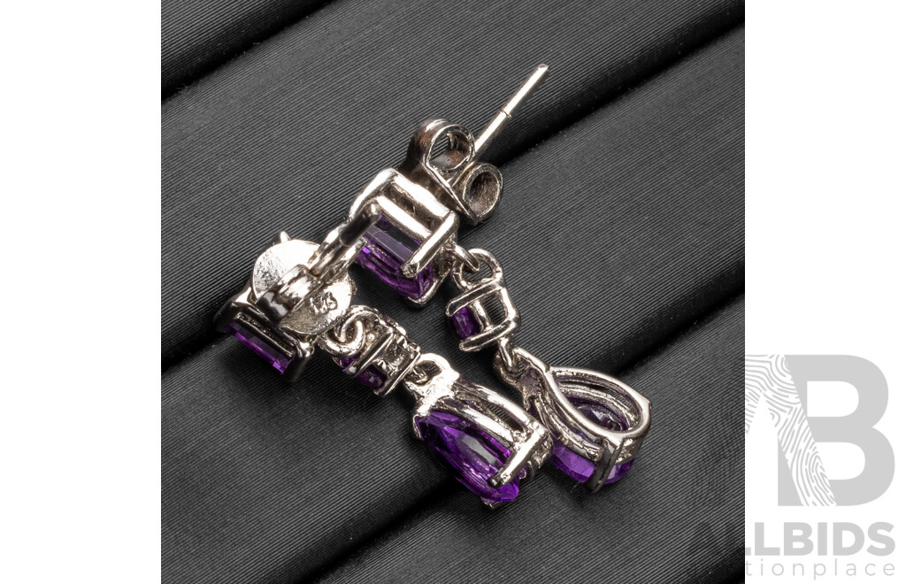 925 Sterling Silver Drop Stud Earrings - 3.25gms