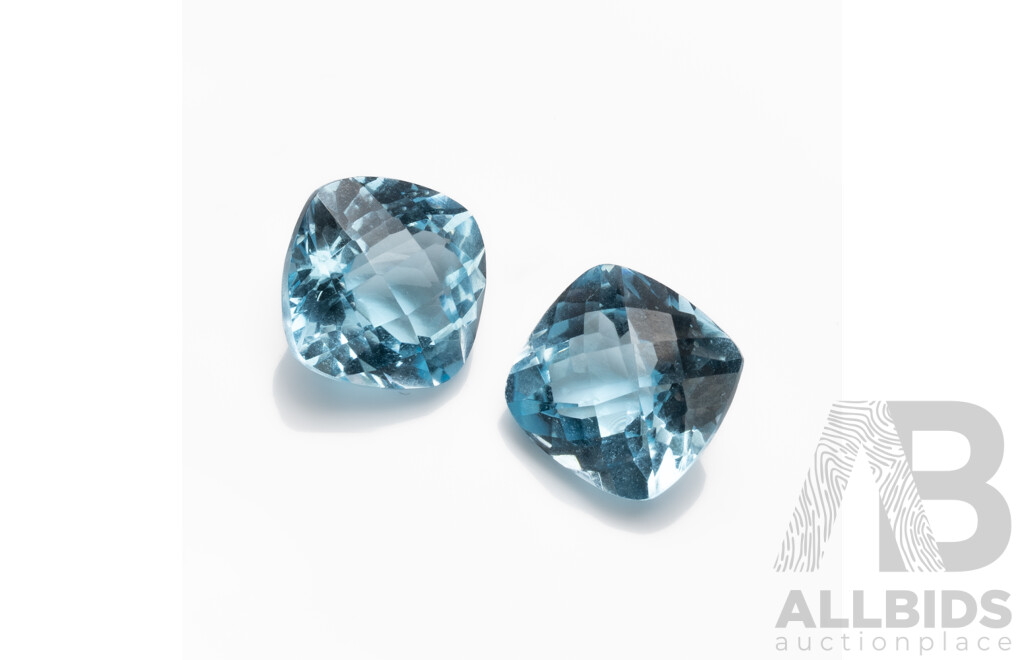 9.90cts of Cushion Rose Cut Natural Topazes