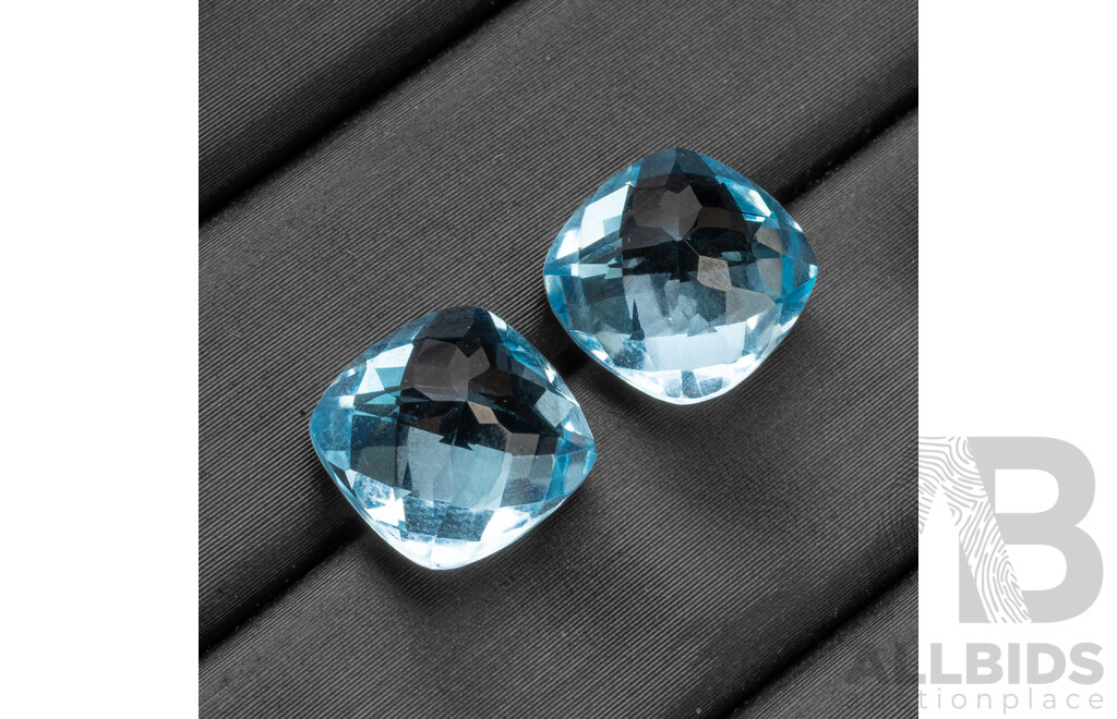 9.90cts of Cushion Rose Cut Natural Topazes