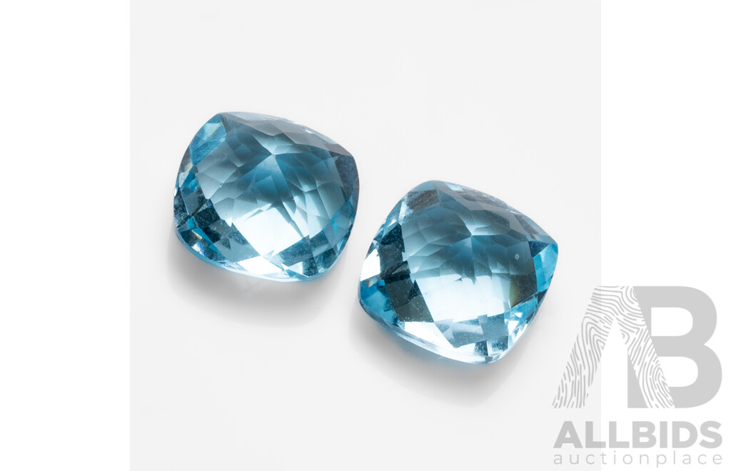 9.90cts of Cushion Rose Cut Natural Topazes
